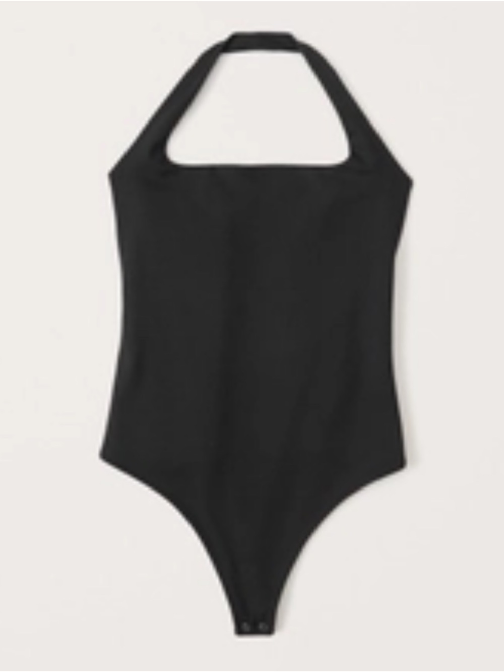 Abercrombie & Fitch Soft A&F halter bodysuit black